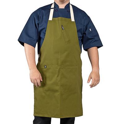 Choice Light Brown 38 Mil Heavy Weight Vinyl Adjustable Dishwasher Apron  with Pocket - 32 x 26