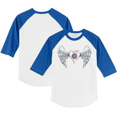 Infant Tiny Turnip White/Royal Chicago Cubs Angel Wings Raglan 3/4 Sleeve T- Shirt - Yahoo Shopping