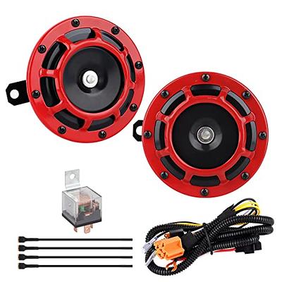 12V Car Horn Loud Train Horn for Truck Electric Kit with Harness&Button Air  Horn