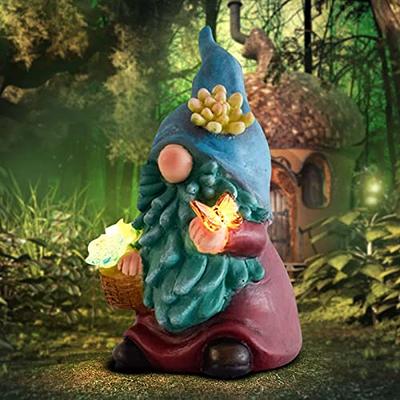 Garden Gnome Statue Outdoor Figurines,Outdoor Garden Flowerpot Statues,Elf  Resin Sculpture,Out The Door Tree Hugger,Garden Ornament,Indoor