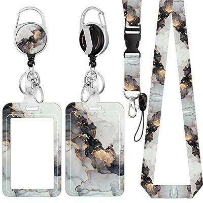  Hard Plastic 3 Card Badge Holder with Retractable Reel - Retracting  ID Lanyard Features Belt Clip & Carabiner - Rigid Vertical CAC Holder - Top  Load Holds Three Cards by