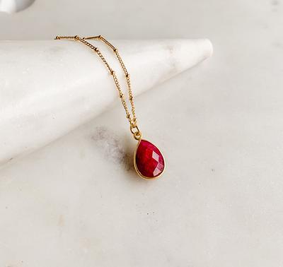 simple ruby necklace