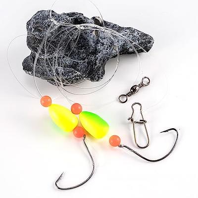 5 Packs Surf Fishing Pompano Rigs 30LB Line Snell Floats Circle