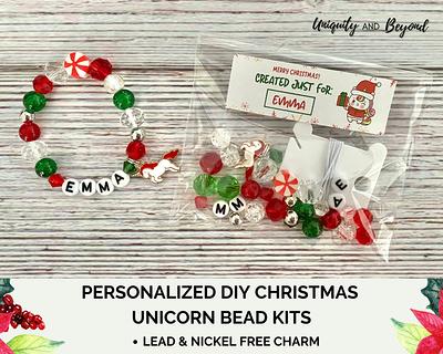 Christmas Name Bracelet, Diy, Bead Kit, Bracelet Gift For Kid, Kid Stocking  Stuffer, Party Favors - Yahoo Shopping