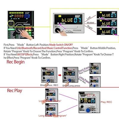  Mixers Audio 7 Channel Mixer, Dj Mixer Board Mixer Audio  Bluetooth MP3 Mixer for Music With Sound Card Recording And 88 Kinds of DPS  Digital Effects, Usb Audio Mixer for Karaoke