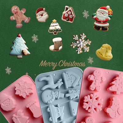 Silicone Mold, 3d Santa Claus Snowman Gingerbread Man Fondant Mold