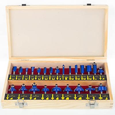 TOOLDO Router Bits Set 50 Pieces,1/4” Shank Tungsten Carbide