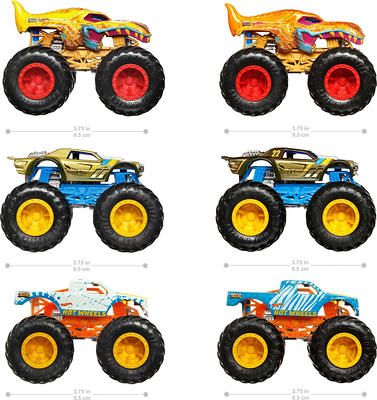 Hot Wheels Monster Trucks Color Shifters Mega-Wrex 1:64 Scale Toy Truck,  Changes Color with Water 