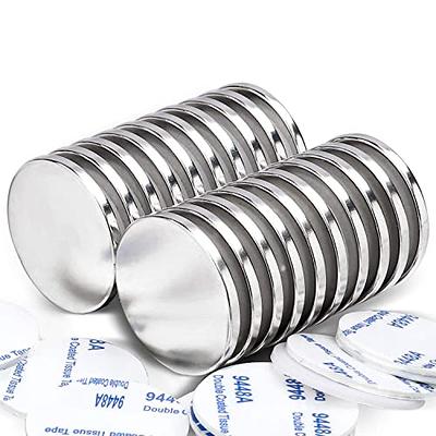 MIKEDE Super Strong Neodymium Disc Magnets with Double-Sided Adhesive -  1.26 inch D x 1/8 inch H (8 PCS) 