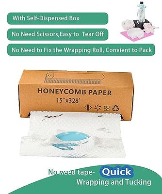  Packaging Paper Honeycomb Cushioning Wrap Roll,12 x 131'  Honeycomb Packing Paper Honeycomb Cushioning Wrap Roll Recyclable Wrapping  Paper,Recyclable Wrapping Paper Ecofriendly Packaging Paper for : Office  Products