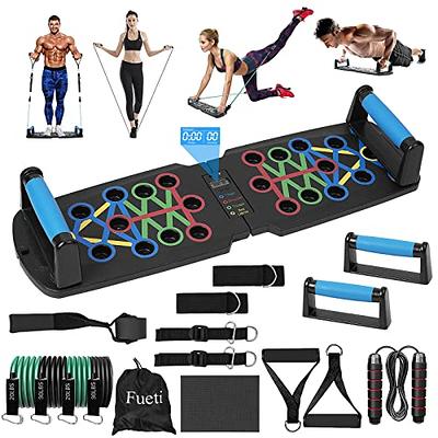 LALAHIGH Home Workout Equipment for Women, Multifunction Push Up Board,  Portable Home Gym System with Resistance
