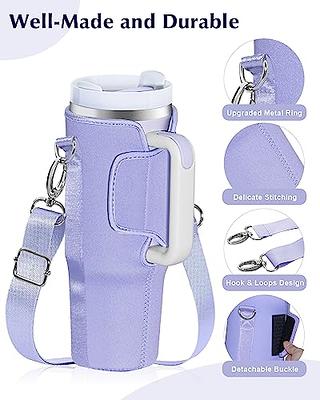 Packable Water Bottle Tote Carrier Bag Tumbler Cup Holder Pouch with  Adjustable Strap Crossbody Mug Sling Sleeve