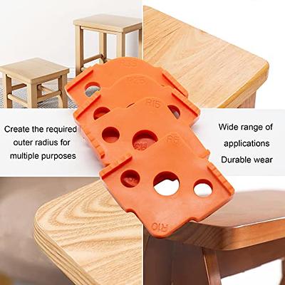 Set Radius Jig Router Templates,Aluminium Alloy Corner Radius Routing Bit  Template,Circle Jigs for Router,Woodworking Corner Radius Jig(R5 R10 R15  R20