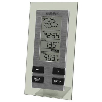 La Crosse Technology 308-1414b-int, Wireless Atomic Digital Color Forecast Station with Alerts, Black