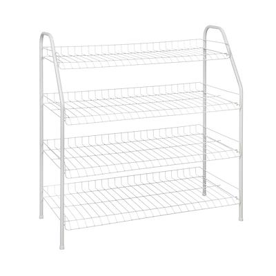 37 H 30-Pair 5-Tier Gray Plastic Shoe Rack