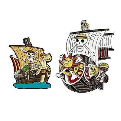 Anime One Piece Going Merry Pirate Ship Cartoon Metal Enamel Badge Brooch  Pin