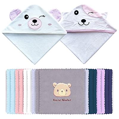 Kids Hooded Bath Towels Soft Microfiber Baby Towels Purple Owl 