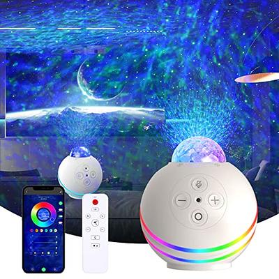 Star Night Light Projector for Kids Room, Aurora Galaxy Projector Work with  Alexa & Smart App, Remote & Voice Control, Bluetooth Speaker,White