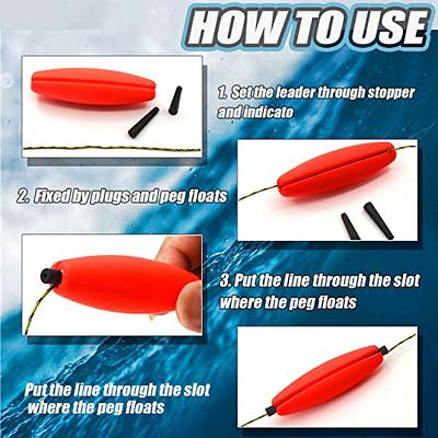  Fishing Bobbers Cigar Peg Floats EVA Foam Weighted