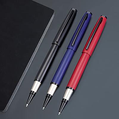BEILUNER Ballpoint Pens, Stunning Black Chrome Metal Pen with