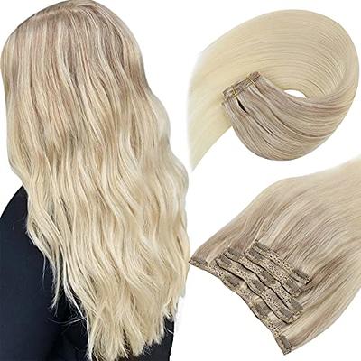 18 Ultra-Seamless Clip-in Hair Extensions Dark Blonde Frost