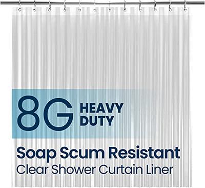 Goodears Clear Shower Curtain, Waterproof Shower Curtain Liner Plastic PEVA  with No Hooks,72x74 Inch,Washable