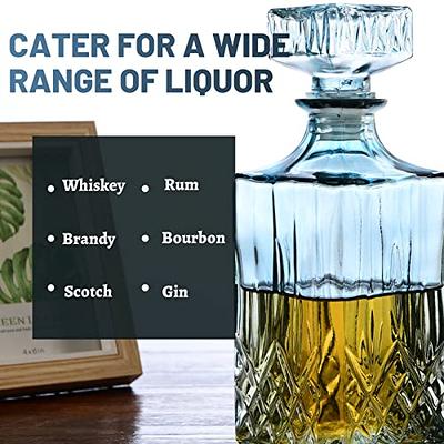 Whiskey Flask Carafe Decanter with 2 Glasses, Whiskey Glasses,  Whiskey Carafe for Wine, Liquor, Scotch, Bourbon, Brandy - 750ML: Old  Fashioned Glasses