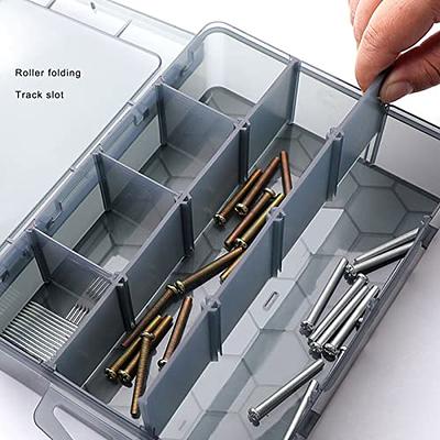 DUOFIRE Plastic Organizer Container Storage Box Adjustable Divider