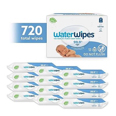 WaterWipes Plastic-Free Textured Clean, Toddler & Baby Wipes, 99.9% Water  Based Wipes, Unscented & Hypoallergenic for Sensitive Skin, 540 Count (9