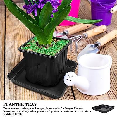 Plant Pot Saucers Plastic Square Flower Drip Trays for Indoor