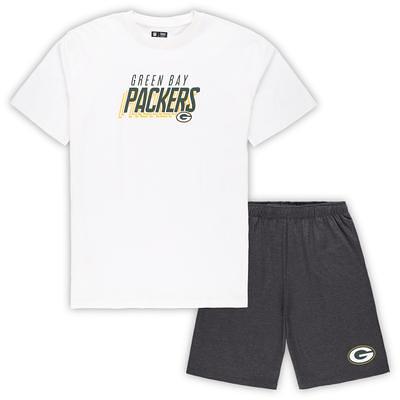 Men's Concepts Sport White/Charcoal Green Bay Packers Big & Tall T-Shirt  and Shorts Set - Yahoo Shopping