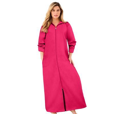 Plus Size Women's Long Hooded Fleece Sweatshirt Robe by Dreams
