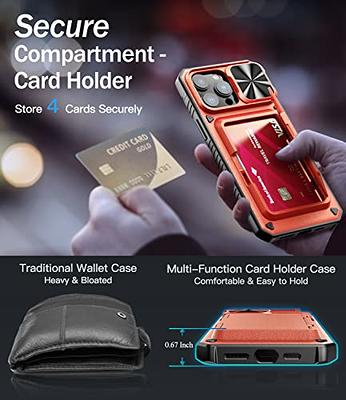 FYY Designed for iPhone 14 Pro 6.1 Case, [Compatible with MagSafe Charging] 2-in-1 Magnetic Detachable Wallet Phone Case with Card Holder Protective