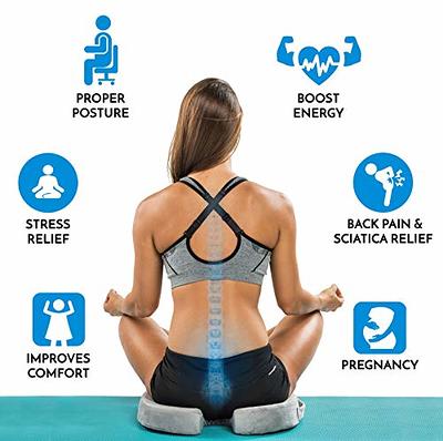 Gel Seat Cushion for Office Chair, Coccyx Lower Back Support Tailbone Pain  Relie