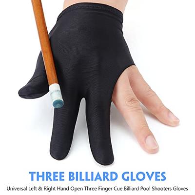 1pcs Spandex Snooker Billiard Left Hand Three Fingers Snooker Billiard  Glove Elasticity Billiard Training Gloves Accessories