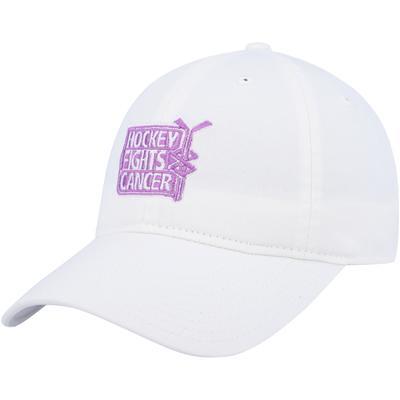 Men's Fanatics Branded White/Purple Tampa Bay Lightning Authentic Pro Hockey Fights Cancer Snapback Hat