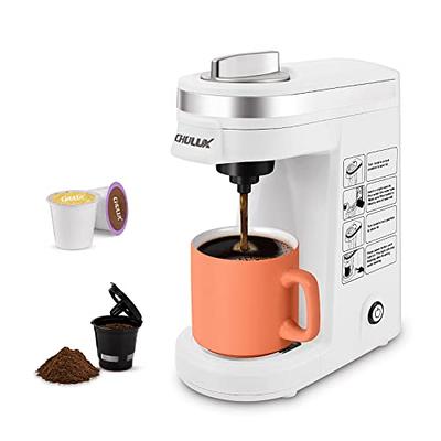 CHULUX Single Serve Coffee Maker for K-Cup and Ground Coffee, One