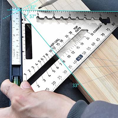 TYDEEY 31 in Precision Ruler Square T-Shaped Woodworking Scriber Measuring  Tool , Aluminum Alloy Architect Ruler - Tydeey