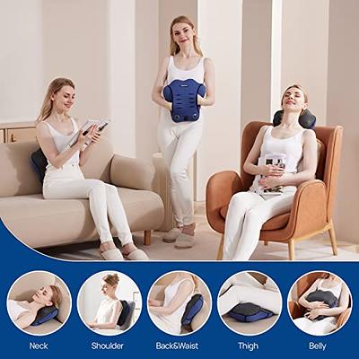 Shiatsu Back Shoulder and Neck Massager with Heat - Deep Tissue Kneading  Pillow Massage - Back Massager, Shoulder Massager, Electric Full Body  Massager, for Foot Leg - Gift Blue