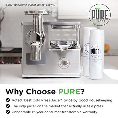 PURE Juicer Two-Stage Juicer - Premium Cold Press Juicing Machine - Solid  Stainless Grinder and Hydraulic Press For Fruits, Vegetables, Nuts - Yahoo  Shopping