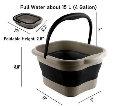 Collapsible Foot Bath Basin for Soaking Feet 15L/4 Gallons Foot