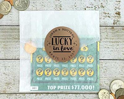 Personalized Lottery Ticket Holders for Wedding or Party Favor