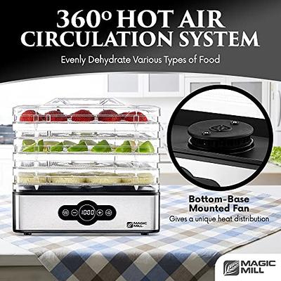 Magic Mill Food Dehydrator Machine (10 Stainless Steel Trays) Digital  Adjustable Timer | Temperature Control | Keep Warm Function | Dryer for  Jerky