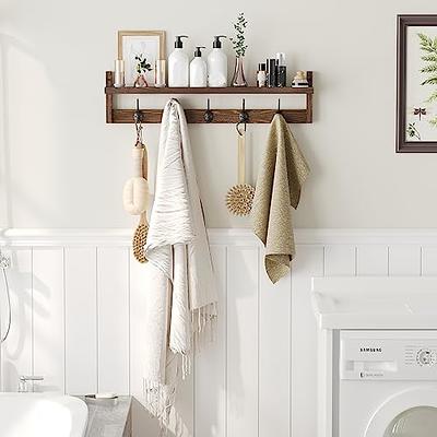 AMBIRD Wall Hooks with Shelf 28.9 Inch Length Entryway Wall