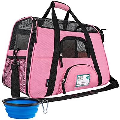 SECLATO Cat Carrier, Dog Carrier, Pet Carrier Airline Approved for Cat,  Small Dogs, Kitten, Cat Carriers for Small Medium Cats Under 15lb,  Collapsible