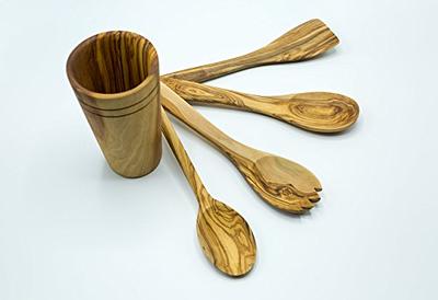 Olive Wood Utensil Set, Olive Tree Wooden 5 Piece Cooking Spoons Kitch –  Turcamart ®