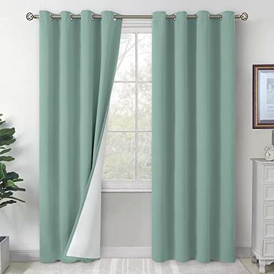 Melodieux Elegant Cotton Room Darkening Blackout Curtains for Living Room  Bedroom Thermal Insulated Grommet Drapes, 52 by 84 Inch, Grey (1 Panel)