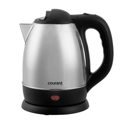 Farberware Stainless Steel 1.7 Liter Electric Tea Kettle, Silver, Cordless  