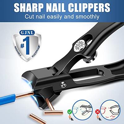 Ultra Sharp Nail Clippers Stainless Steel Portable Wide Jaw Opening Anti Splash, for Men & Women Silver