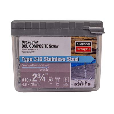 Simpson Strong-Tie #10 x 4-in Wood To Wood Deck Screws (50-Per Box) in the  Deck Screws department at